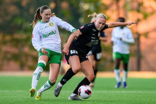 Hammarbys Vilde Hasund och IK Uppsalas Thindra Mattsson