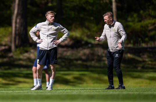 Assisterande sportchef Oscar Wendt och tränare Stefan