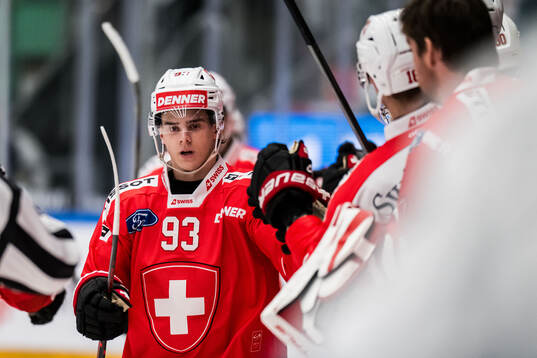 Théo Rochette of Schweiz celebrates