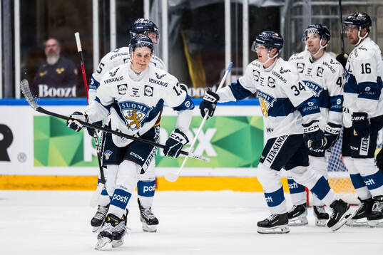 Jesse Puljujärvi of Finland celebrates