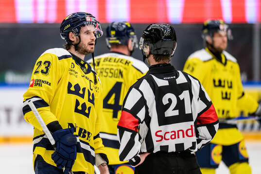 Oliver Ekman-Larsson of Sweden reacts