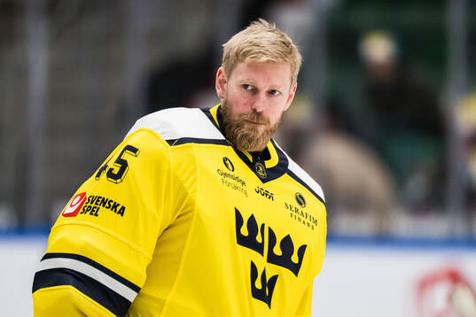 Goaltender Magnus Hellberg of Sweden