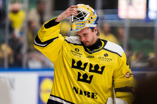 Goaltender Arvid Söderblom of Sweden