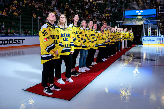 Players of the Swedish 2006 Olympics women’s ice hockey