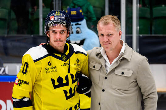 André Petersson of Sweden is awarded player of the match