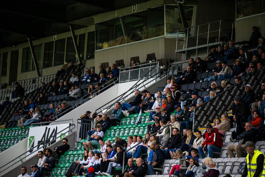 Spectators in the stands