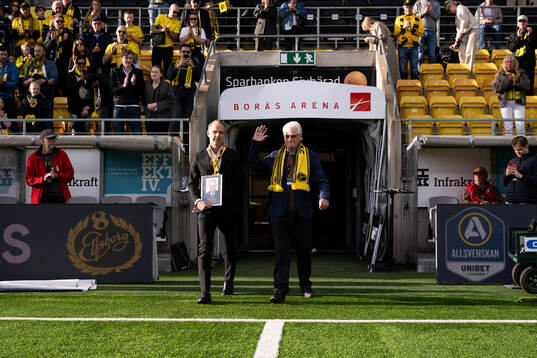 Elfsborgs styrelseledamot Joachim Modigh och Ingvar Carlsson