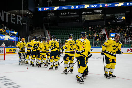 Players of Sweden Legends celebrates