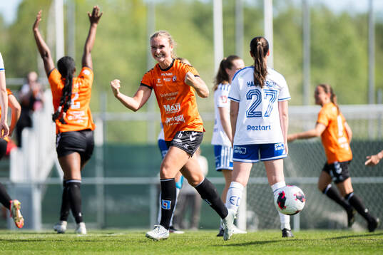 Kristianstads Alexandra Johannsdottir jublar