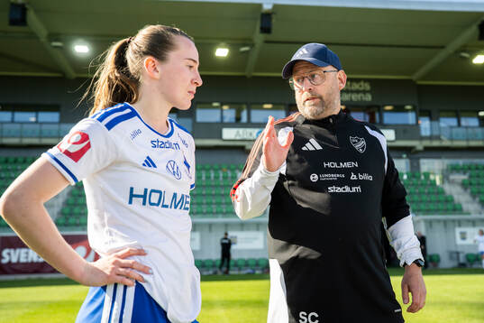 IFK Norrköpings Carrie Jones och tränare Stellan Carlsson