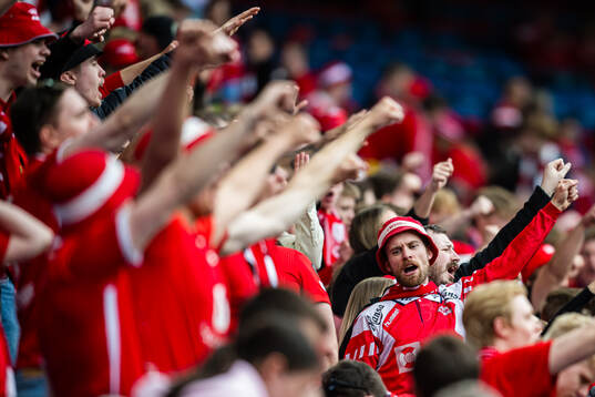 Spectators in the stands