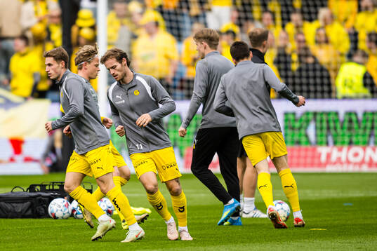 Ole Didrik Blomberg of Bodø/Glimt warms up