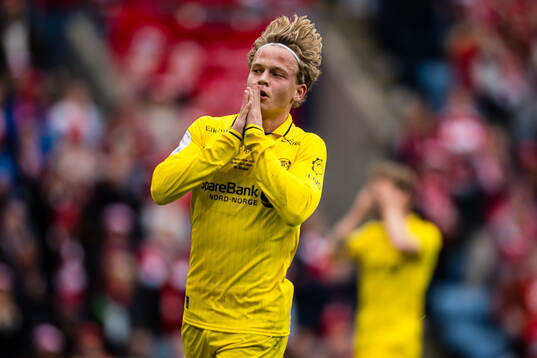 Sondre Auklend of Bodø/Glimt looks dejected