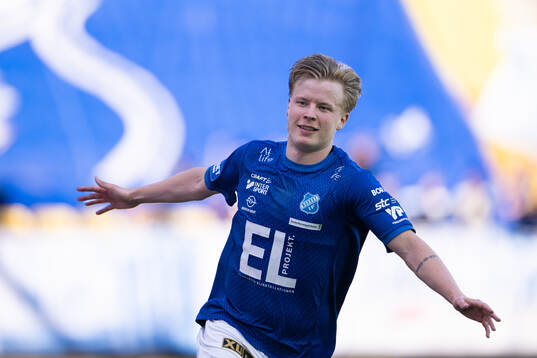Norrbys Kevin Liimatainen jublar