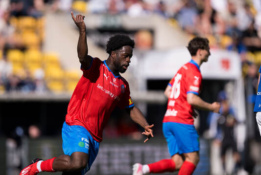 Helsingborgs Kevin Nyarko jublar