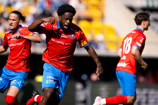 Helsingborgs Kevin Nyarko jublar