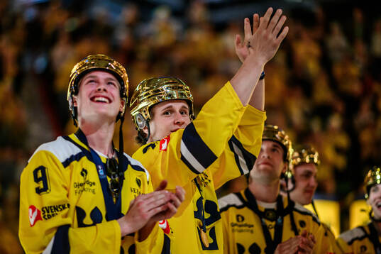 Anton Freij of the Swedish national u20 ice hockey team are