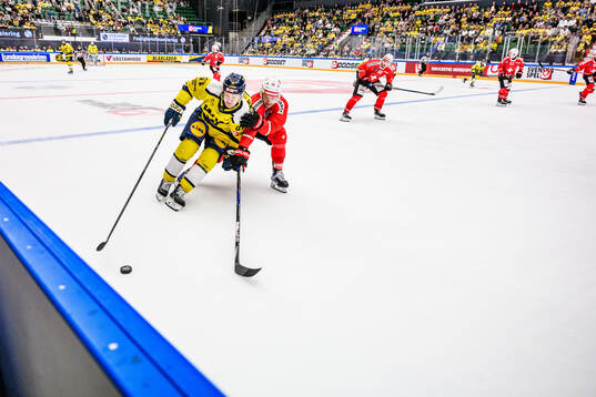 Emil Heineman of Sweden and Lukas Frick of Switzerland