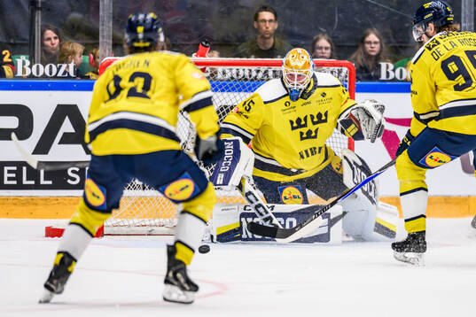 Goaltender Magnus Hellberg of Sweden