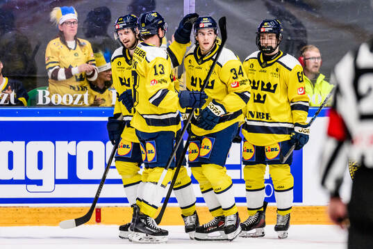 Albert Johansson of Sweden celebrating
