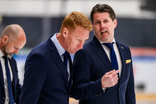 Assistant coach Jörgen Jönsson and Assistant coach Stefan