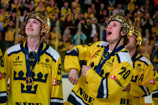 Anton Freij of the Swedish national u20 ice hockey team are