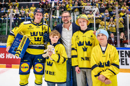 Albert Johansson of Sweden is rewarded player of the match