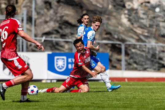 Oddevolds Elias Forsberg och Landskronas Kota Sakurai
