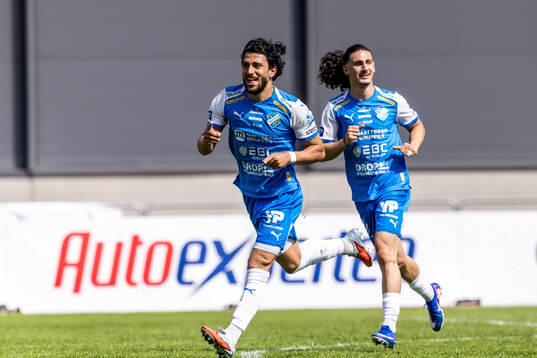 Oddevolds Leonardo Farah Shahin har gjort 1-0 och jublar