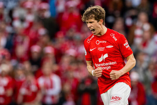 Niklas Jensen Wassberg of Brann celebrates