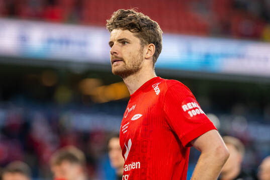 Jacob Lungi Sørensen of Brann looks dejected