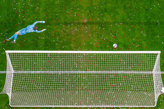 Goalkeeper Nikita Haikin of Bodø/Glimt sees an attempt go