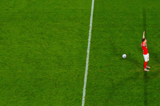 Felix Horn Myhre of Brann celebrates