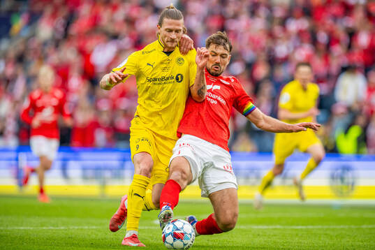 Kasper Høgh of Bodø/Glimt and Fredrik Pallesen Knudsen of