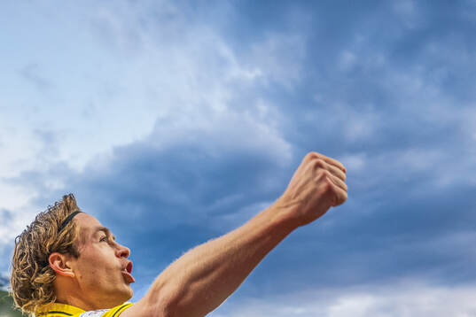Patrick Berg of Bodø/Glimt celebrates after winning the