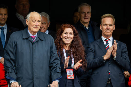 King Harald V of Norway, Lise Klaveness, president of the