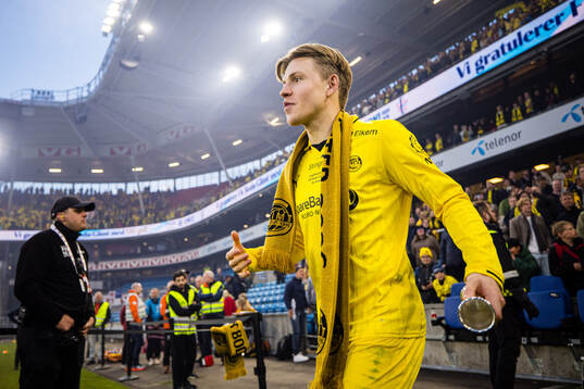 Jens Petter Hauge of Bodø/Glimt celebrates