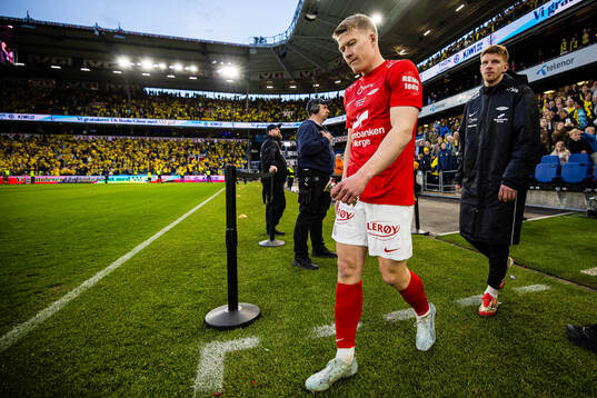 Kristian Eriksen and Thore Pedersen of Brann looks dejected