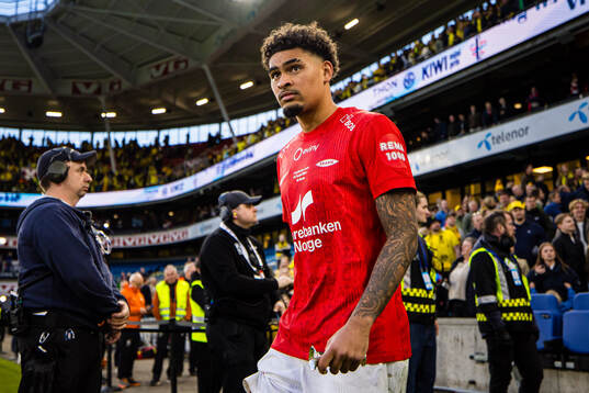 Noah Jean Holm of Brann looks dejected