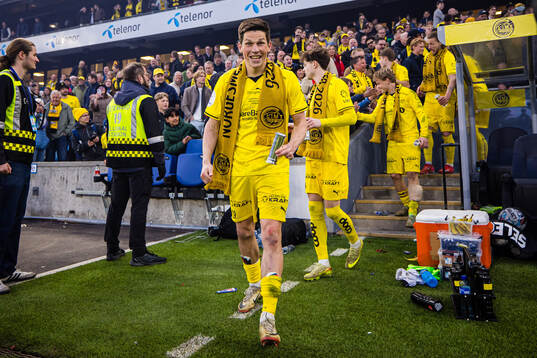 Sondre Brunstad Fet of Bodø/Glimt celebrates