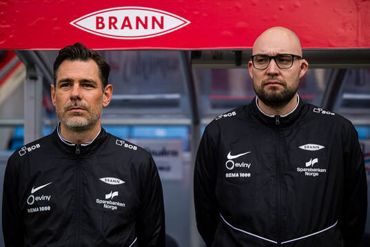 Head coach Freyr Alexandersson and assistant coach Jonathan