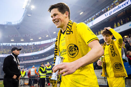 Sondre Brunstad Fet of Bodø/Glimt celebrates