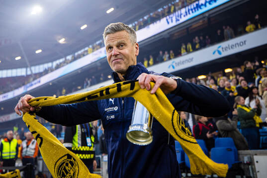 Head coach Kjetil Knutsen of Bodø/Glimt celebrates