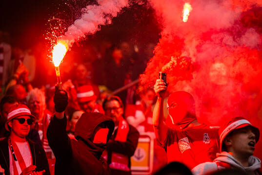 Spectators in the stands