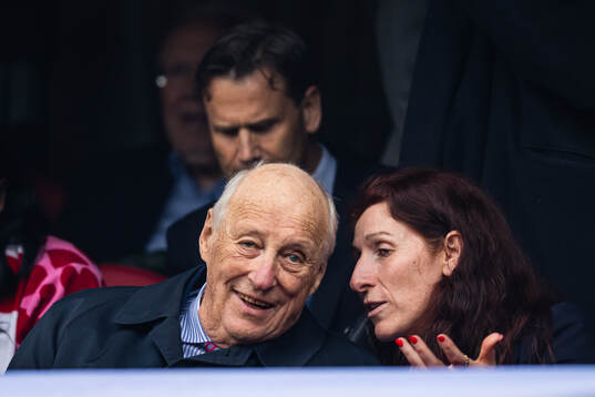 H.M. King Harald V of Norway and Lise Klaveness, president