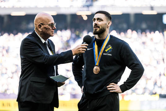 Medaljcermoni för Alex Bjurberg Kessidis VM-brons 2022