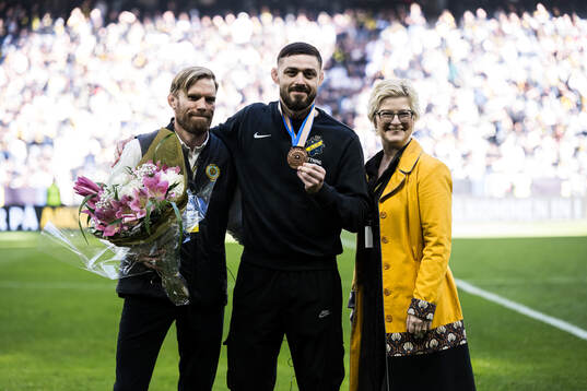 Medaljcermoni för Alex Bjurberg Kessidis VM-brons 2022