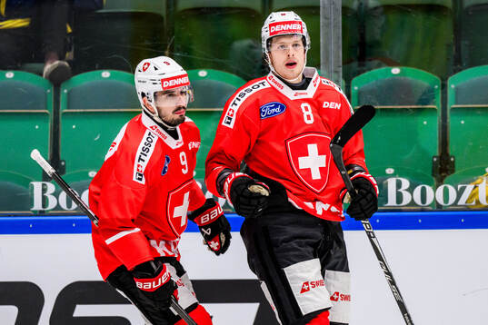Damien Riat and Simon Knak of Switzerland celebrates