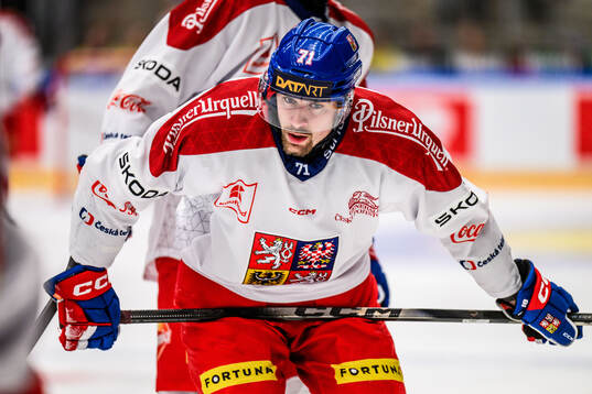 Michal Kunc of Czech Republic looks dejected