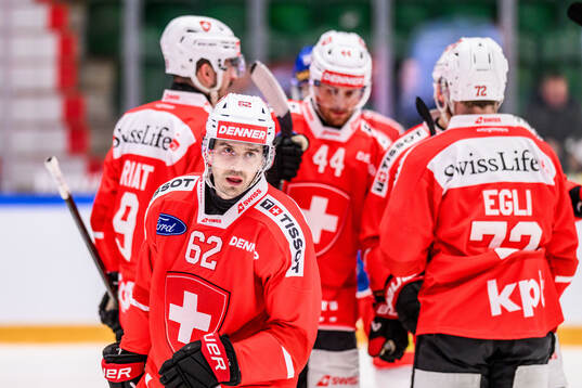 Denis Malgin of Switzerland celebrates